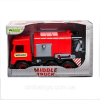 Авто "Middle Truck" мусоровоз (красный) в коробке
